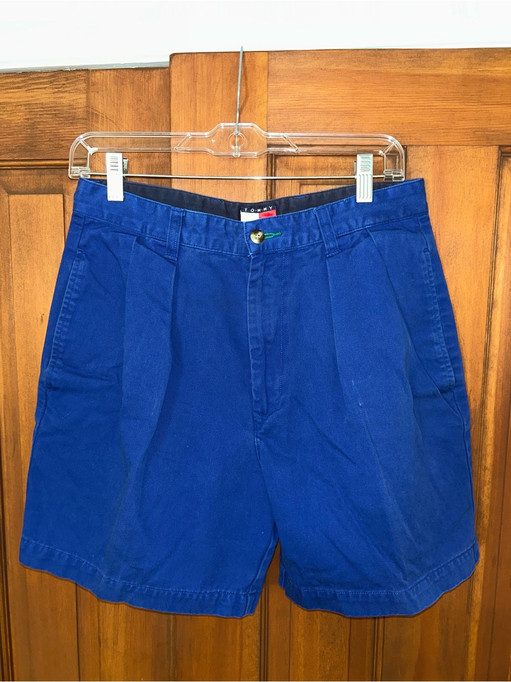 Vintage Tommy Hilfiger Blue Pleated Shorts
